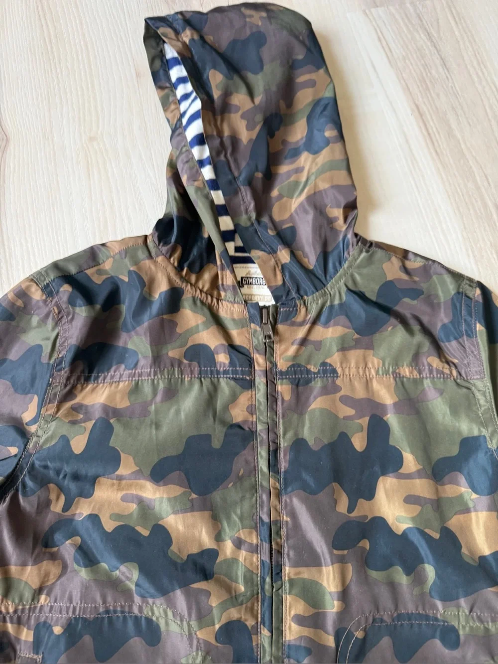 Gymboree Kids Lined Camo Raincoat size 5 - 6